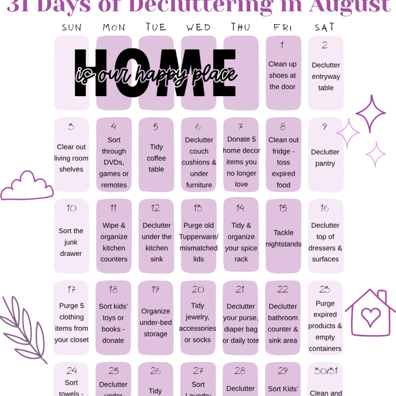 One Task a Day, All Month Long: 31 Days to Declutter Your&nbsp;Home