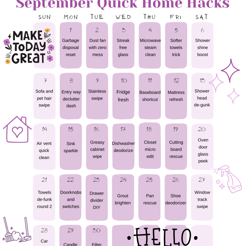September Quick Home Hacks: 30 Days to a Fresher, Easier&nbsp;Home